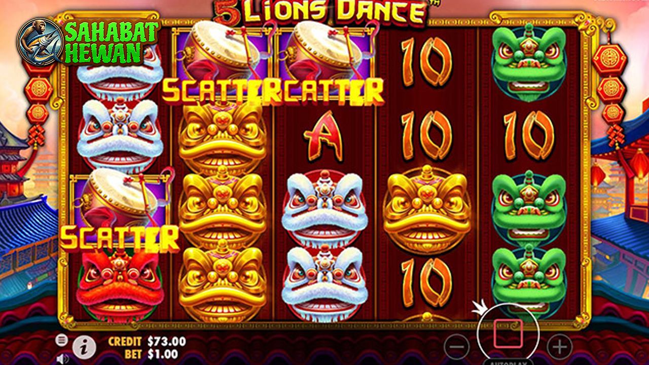 5 Lions Dance di Link Slot Gacor, Sensasi Cuan Mengalir!